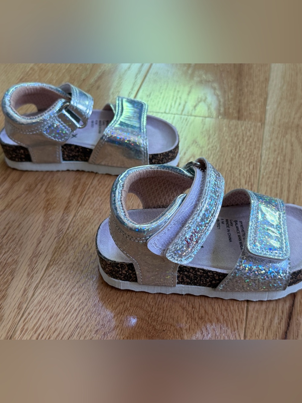 Sprox (Lucy Silver Sparkle model) children’s sandals, so 9 toddler/little kid